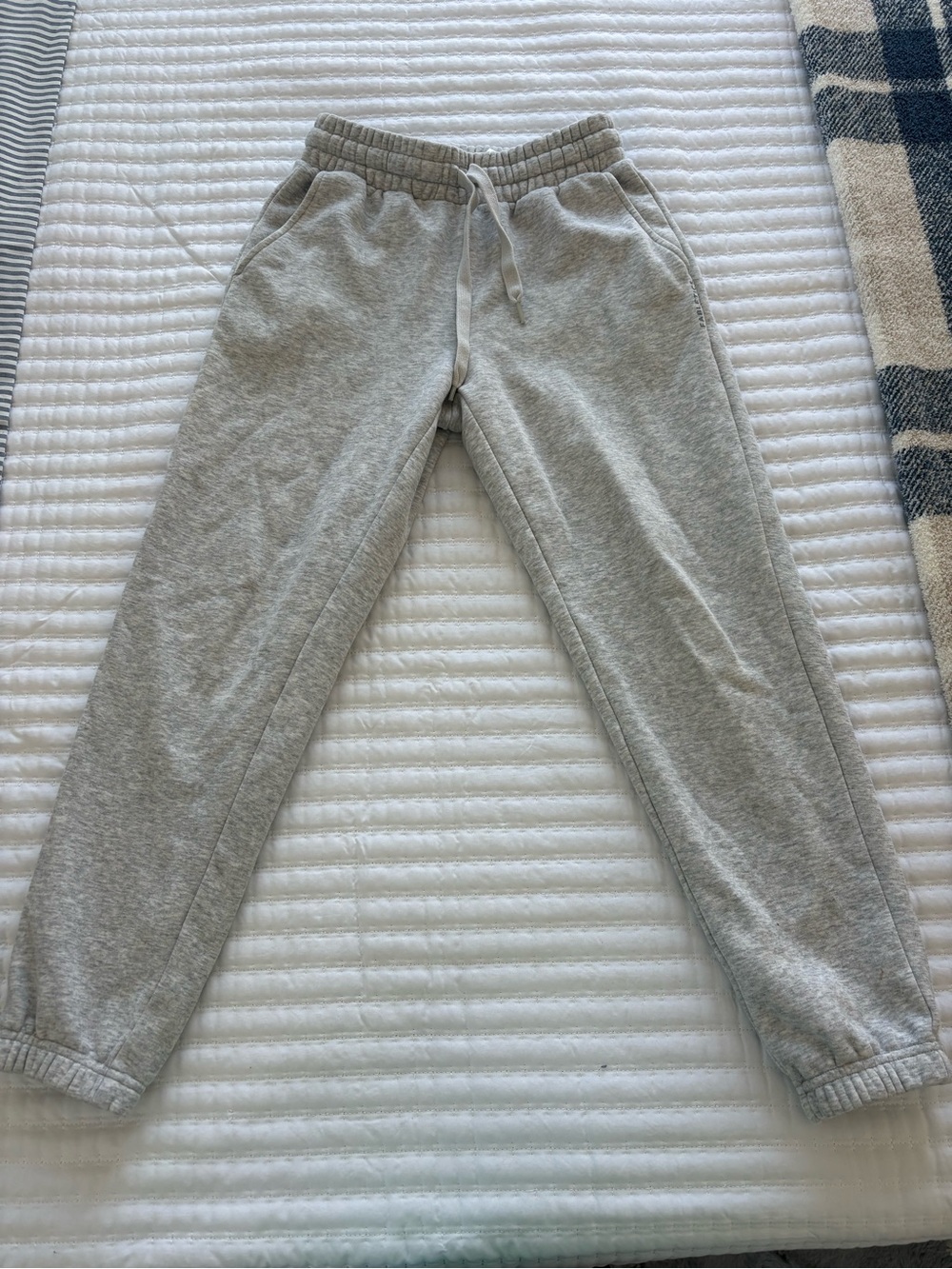 Fabletics Kids Light Gray Fleece Joggers